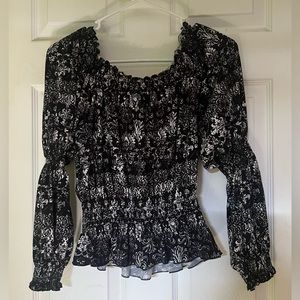 Off the shoulder long sleeve top